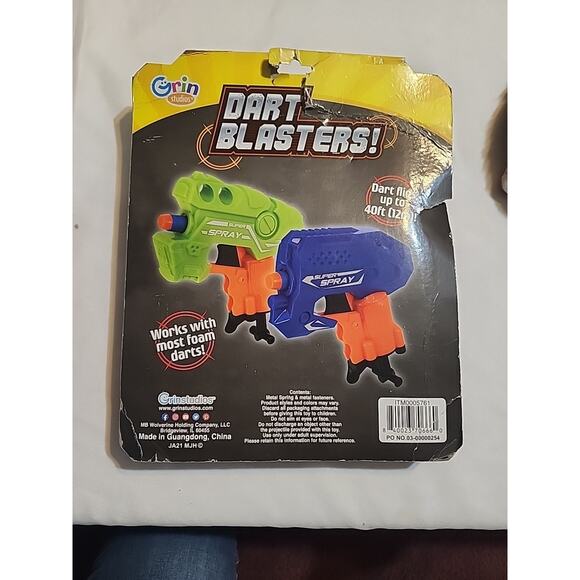 Grin Studios Dart Blaster Works with Most Foam Darts Darts Fly 40 ft 2 Blasters - Picture 5 of 10